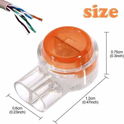 300 Pcs Waterproof Connectors, Resin-Filled Cable Connection Clips for Robotic Garden and Outdoor Lawnmowers