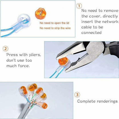 300 Pcs Waterproof Connectors, Resin-Filled Cable Connection Clips for Robotic Garden and Outdoor Lawnmowers