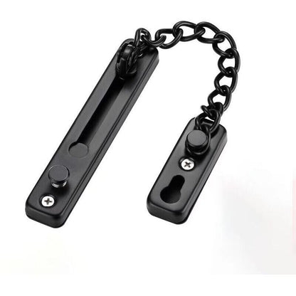 Door Chains, Anti-Theft Door Chain Lock, Reliable Stainless Steel Door Security Chain Door Latch Lock Ideal for Home Hotel, Black