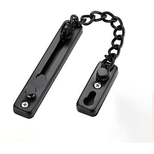 Door Chains, Anti-Theft Door Chain Lock, Reliable Stainless Steel Door Security Chain Door Latch Lock Ideal for Home Hotel, Black