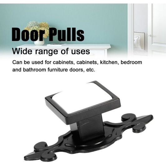 4 Pcs Zinc Alloy Wardrobe Drawer Pulls Handles Bright Chrome Furniture Hardware, 336 Matte Black White