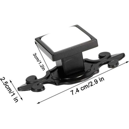 4 Pcs Zinc Alloy Wardrobe Drawer Pulls Handles Bright Chrome Furniture Hardware, 336 Matte Black White