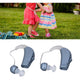 2 Pcs Rechargeable Hearing Aid Sound Amplifier with Noise Reduction Function for Adults and Seniors, Blue, Dubuns