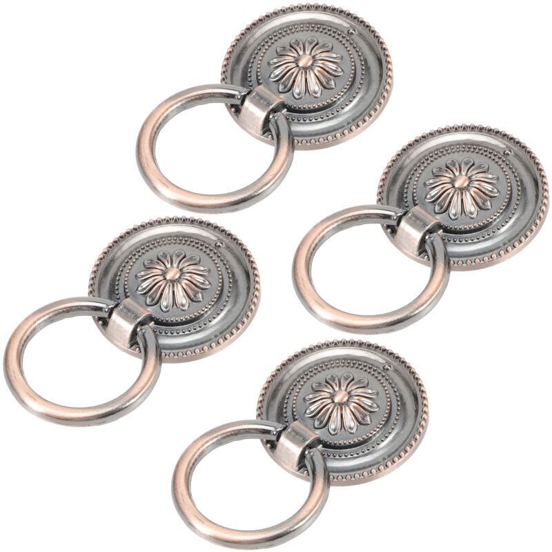 4 Pcs Antique Zinc Alloy Cabinet Door Handles Antique Bronze Hardware