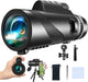 HD Monocular Telescope With BAK4 Prism, Phone Holder And Tripod, Black, 80 x 100, 165 x 53 mm