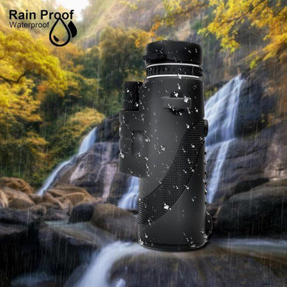 HD Monocular Telescope With BAK4 Prism, Phone Holder And Tripod, Black, 80 x 100, 165 x 53 mm