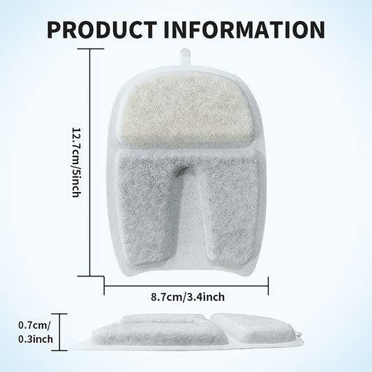 U7 Cat Water Fountain Filters 5 Pack, Triple Filtration Pet Water Fountain Replacement Filters, Food Grade Filters for U7 Wireless Cat Water Fountain, Remove Hair, Odour & Heavy Metals