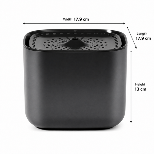 Black 3L/101oz Automatic Cat Water Fountain,6 Filter Included, Pet Water Dispenser with USB Wired Power,Detachable Design,Ultra-Quiet Pump (≤30dB),3-Stage Filtration,Anti-Dry Burning Warning Light,BPA-Free for Multiple Cats & Small Dogs