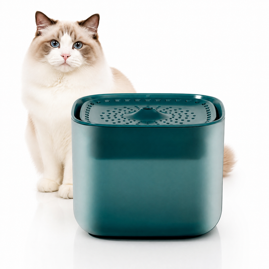 Green 3L/101oz Automatic Cat Water Fountain, Pet Water Dispenser with USB Wired Power, Detachable Design, Ultra-Quiet Pump (≤30dB), 3-Stage Filtration, Anti-Dry Burning Warning Light, BPA-Free for Multiple Cats & Small Dogs