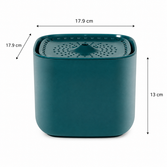Green 3L/101oz Automatic Cat Water Fountain, Pet Water Dispenser with USB Wired Power, Detachable Design, Ultra-Quiet Pump (≤30dB), 3-Stage Filtration, Anti-Dry Burning Warning Light, BPA-Free for Multiple Cats & Small Dogs