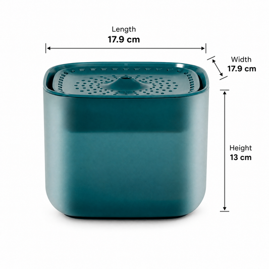 Green 3L/101oz Automatic Cat Water Fountain,6 Filter Included, Pet Water Dispenser with USB Wired Power, Detachable Design, Ultra-Quiet Pump (≤30dB), 3-Stage Filtration, Anti-Dry Burning Warning Light, BPA-Free for Multiple Cats & Small Dogs