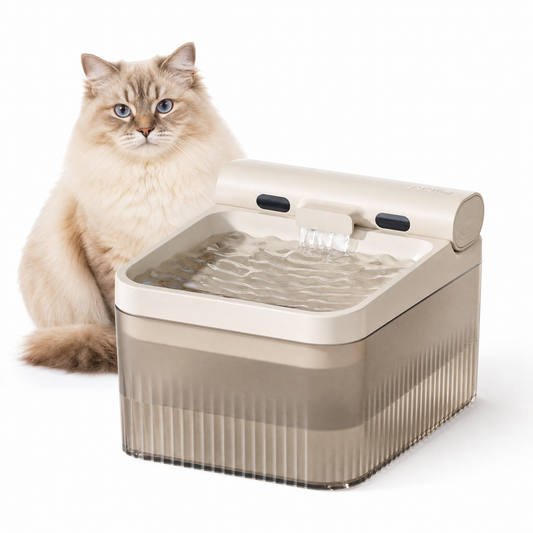 Cream White Cat Water Fountain 3L, Cordless Pet Water Dispenser for Cats & Small Dogs, Smart Sensor, 3 Modes, Quiet Rechargeable Type-C Drinking Bowl