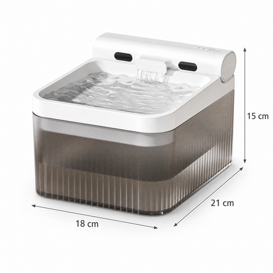 White Cat Water Fountain 3L,6 Filters Included, Cordless Pet Water Dispenser for Cats & Small Dogs,Wireless Pet Fountain, Smart Sensor, 3 Modes, Quiet Rechargeable Type-C Drinking Bowl