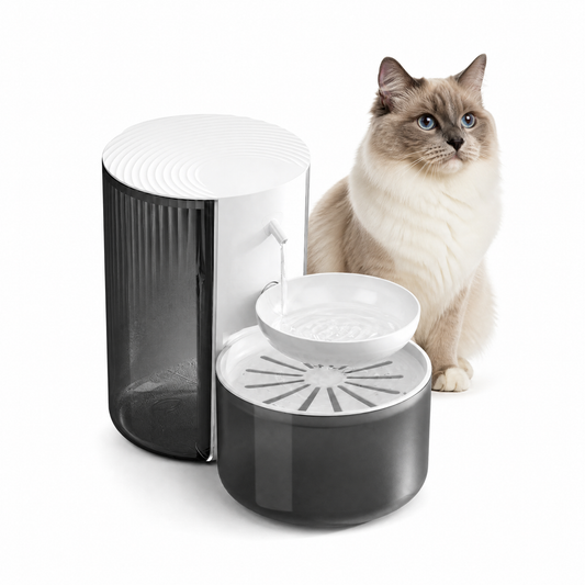 White Smart Pet Water Dispenser 3L Cordless Cat Water Fountain No Filter Required, Rechargeable Wireless Pet Drinking Fountain with Clean & Waste Water Separation, Tilt-to-Refresh Bowl, 2000mAh Battery for Cats & Small Dogs