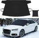 600D Oxford Car Windshield Cover, All Season Windshield Sun Shade & Snow Frost Protector, Waterproof Dustproof Heat Insulation Front Screen Cover with Storage Bag for Sedan SUV