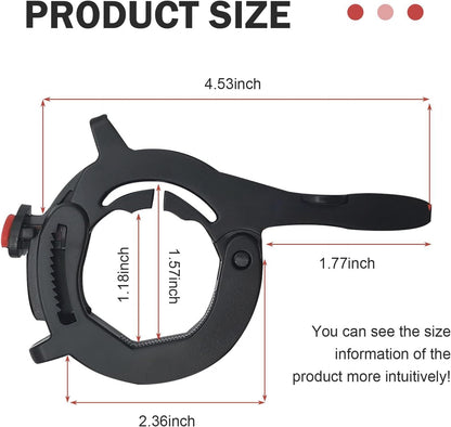 Motorcycle Cruise Control Assist, Handlebar Booster Clamp with Quick Release Throttle Button, Anti-skid Rustproof Throttle Lock, Universal Saver Conversion Accessory for Long Distance (Black)