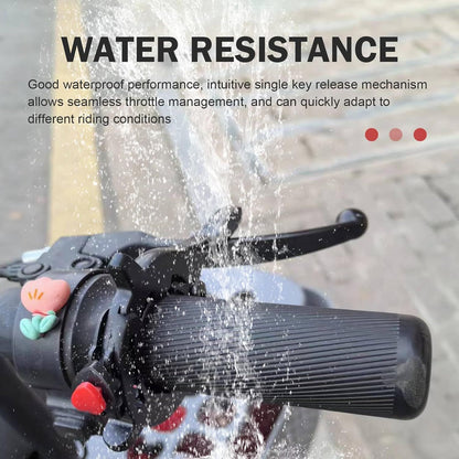 Motorcycle Cruise Control Assist, Handlebar Booster Clamp with Quick Release Throttle Button, Anti-skid Rustproof Throttle Lock, Universal Saver Conversion Accessory for Long Distance (Black)