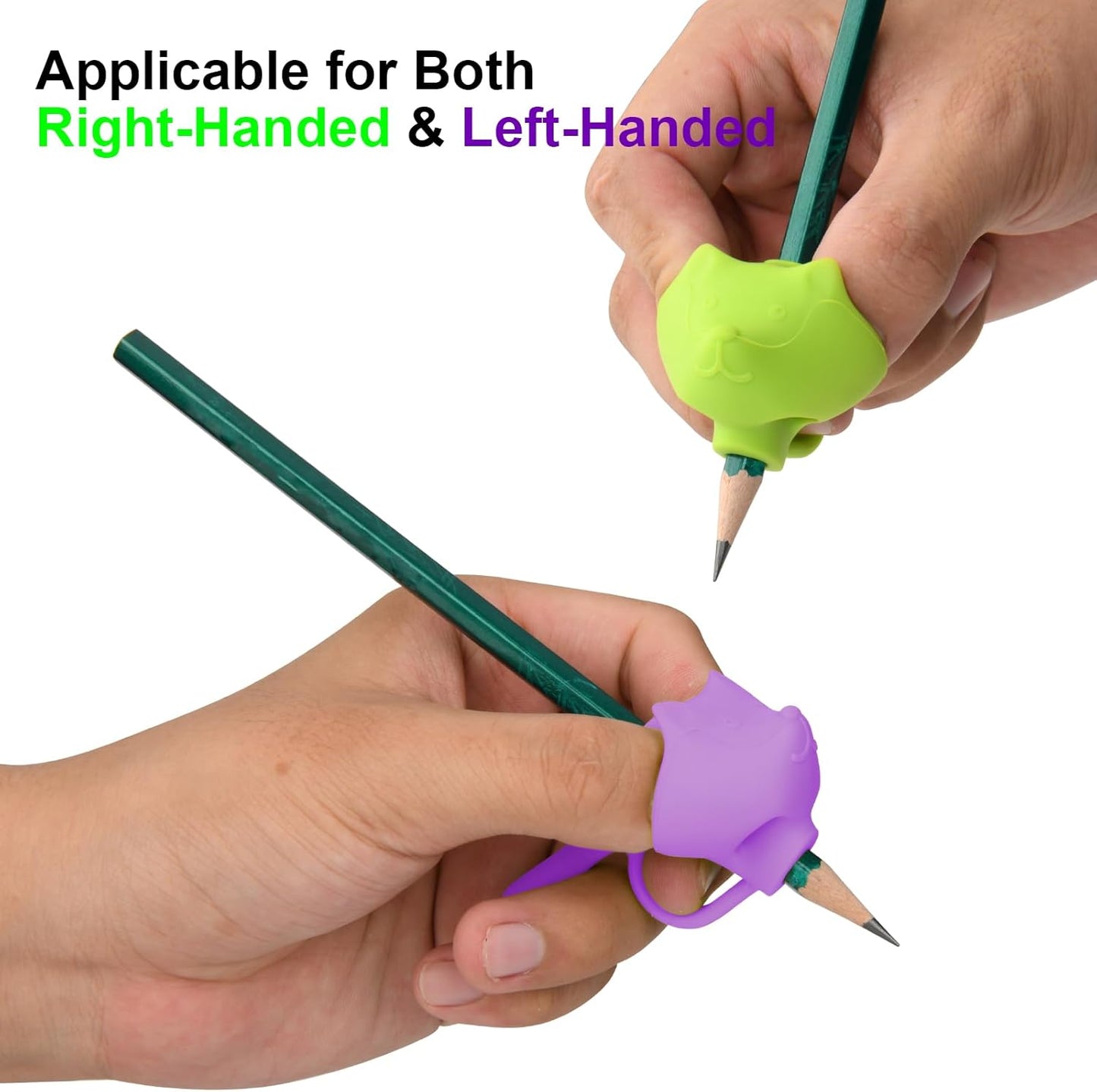 6 Pack Silicone Pencil Grips, Pencil Holder Grip Posture Correction Training, Ergonomic Pencil Grippers Holder for Writing Aid (Style B)