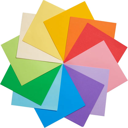 Colorful Origami Paper 120 Sheets, 12 Bright Colors 6 Inch 70gsm Double-Sided Square Folding Paper for DIY Arts Crafts Projects Kids Adults