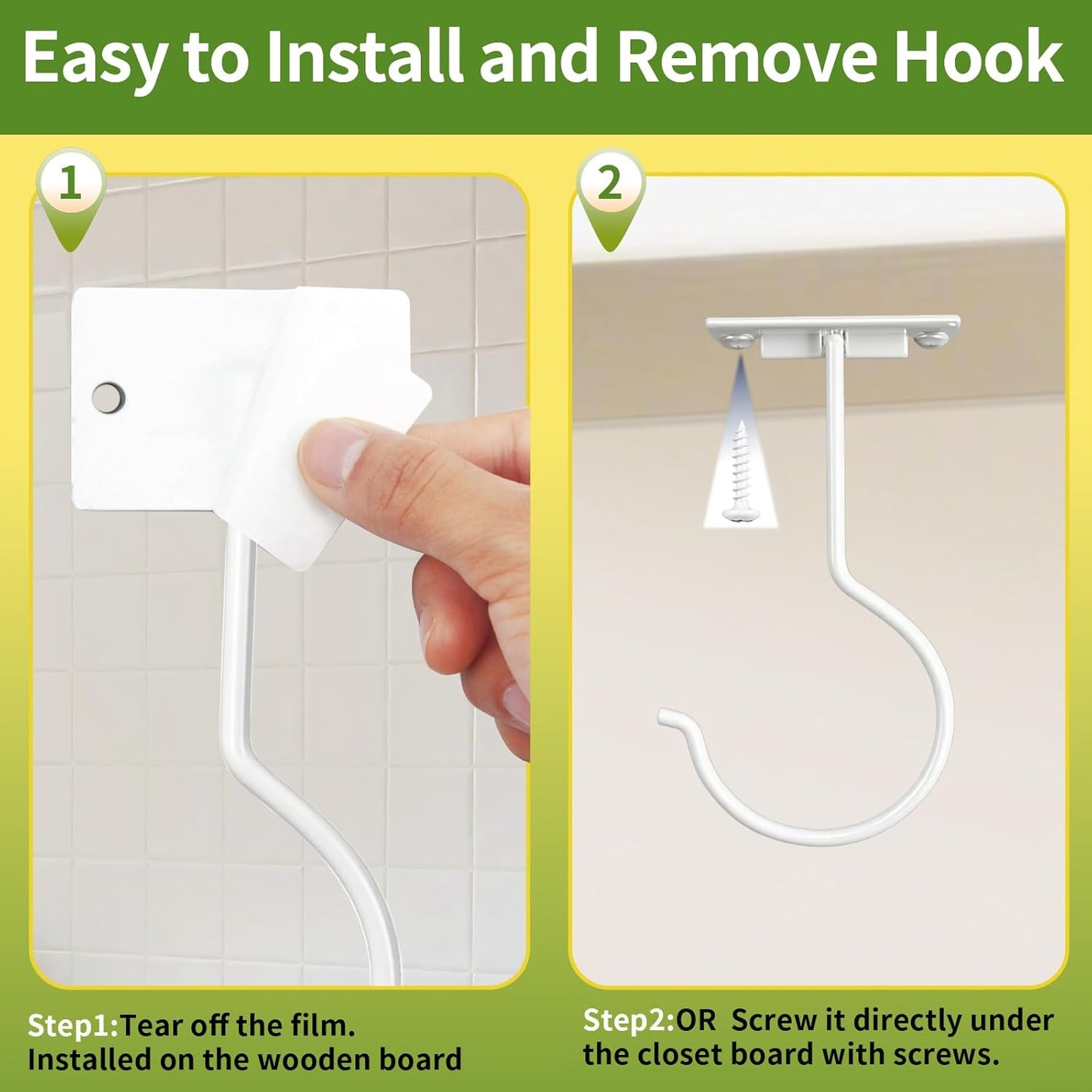 1Pcs White Self-Adhesive Banana Hook, Grape Hook, Kitchen Fruit Hooks, Banana Hanger, Keep Bananas Fresh Under The Cabinet, with Magnetic Absorption Storage Perfect Design