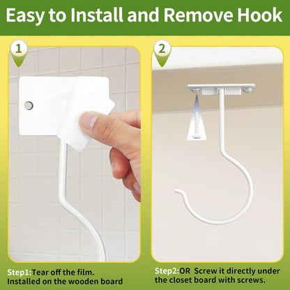 1Pcs White Self-Adhesive Banana Hook, Grape Hook, Kitchen Fruit Hooks, Banana Hanger, Keep Bananas Fresh Under The Cabinet, with Magnetic Absorption Storage Perfect Design