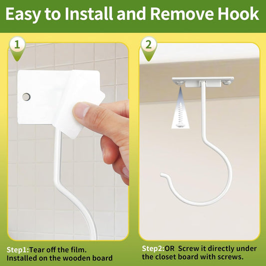 1Pcs White Self-Adhesive Banana Hook, Grape Hook, Kitchen Fruit Hooks, Banana Hanger, Keep Bananas Fresh Under The Cabinet, with Magnetic Absorption Storage Perfect Design