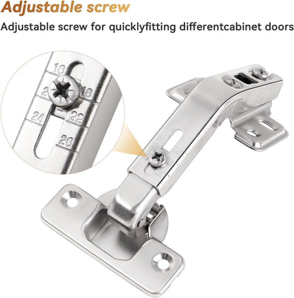 135 Degree Lazy Susan Hinge Full Overlay Concealed Corner Cabinet Hinge for Cabinet, Cupboard, Folded Door, Corner Kitchen Cabinet Replacement Hardware (1 Pair, 2 PCS)