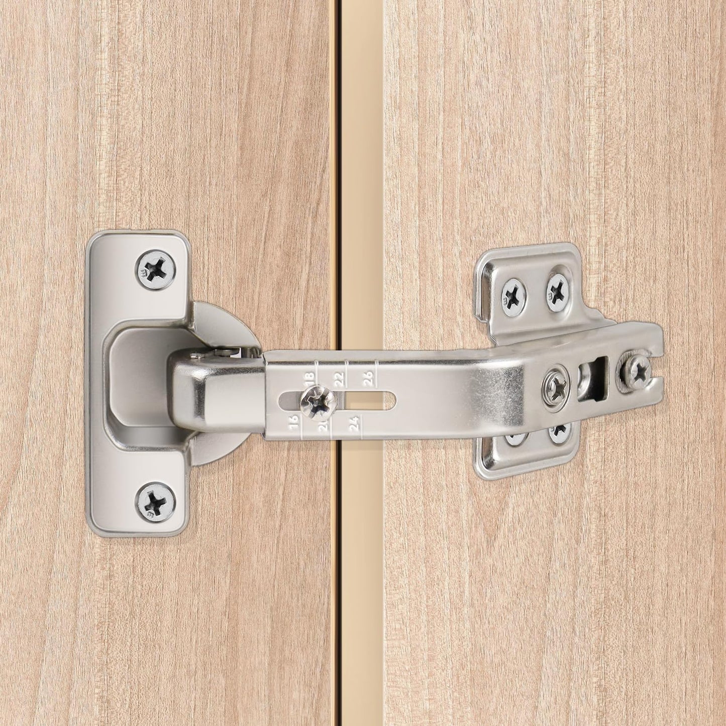 135 Degree Lazy Susan Hinge Full Overlay Concealed Corner Cabinet Hinge for Cabinet, Cupboard, Folded Door, Corner Kitchen Cabinet Replacement Hardware (1 Pair, 2 PCS)