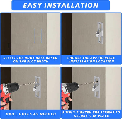 2-Pack Sliding Door Keeper - Chrome Plated Sliding Glass Lock with mounting Screws Slide Sliding Door Lock Latch Hardware Replacement for Various Sliding Patio Door