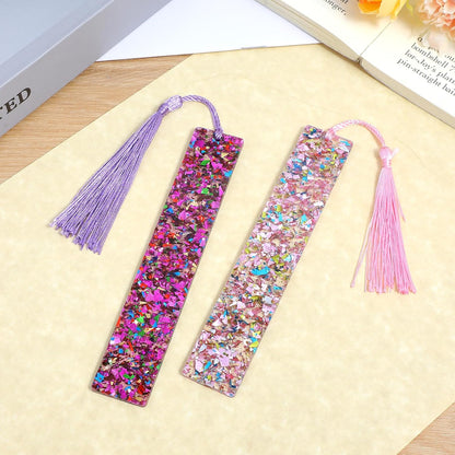 2Pcs Funny Bookmarks,Glittering Book Marks for Reading,Elegant Bookmark for Women with Tassels Book Lovers Gifts