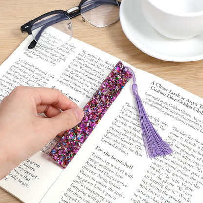2Pcs Funny Bookmarks,Glittering Book Marks for Reading,Elegant Bookmark for Women with Tassels Book Lovers Gifts