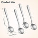 4Pcs Tiny Spoons for Spices, 3.5 Inch Stainless Steel Spice Spoon, Small Spoons for Spice Jars, Mini Metal Spoon for Sugar Salt Honey, Silver