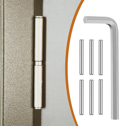Self Closing Door Hinges Tension Pin Replacement Kit, 35pcs Stainless Steel Shelf Pins and 4pcs Hex Wrenches, Metal Dowel Pegs Shelf Support Pins for Automatic Closing of Door Hinges on Garage Doors