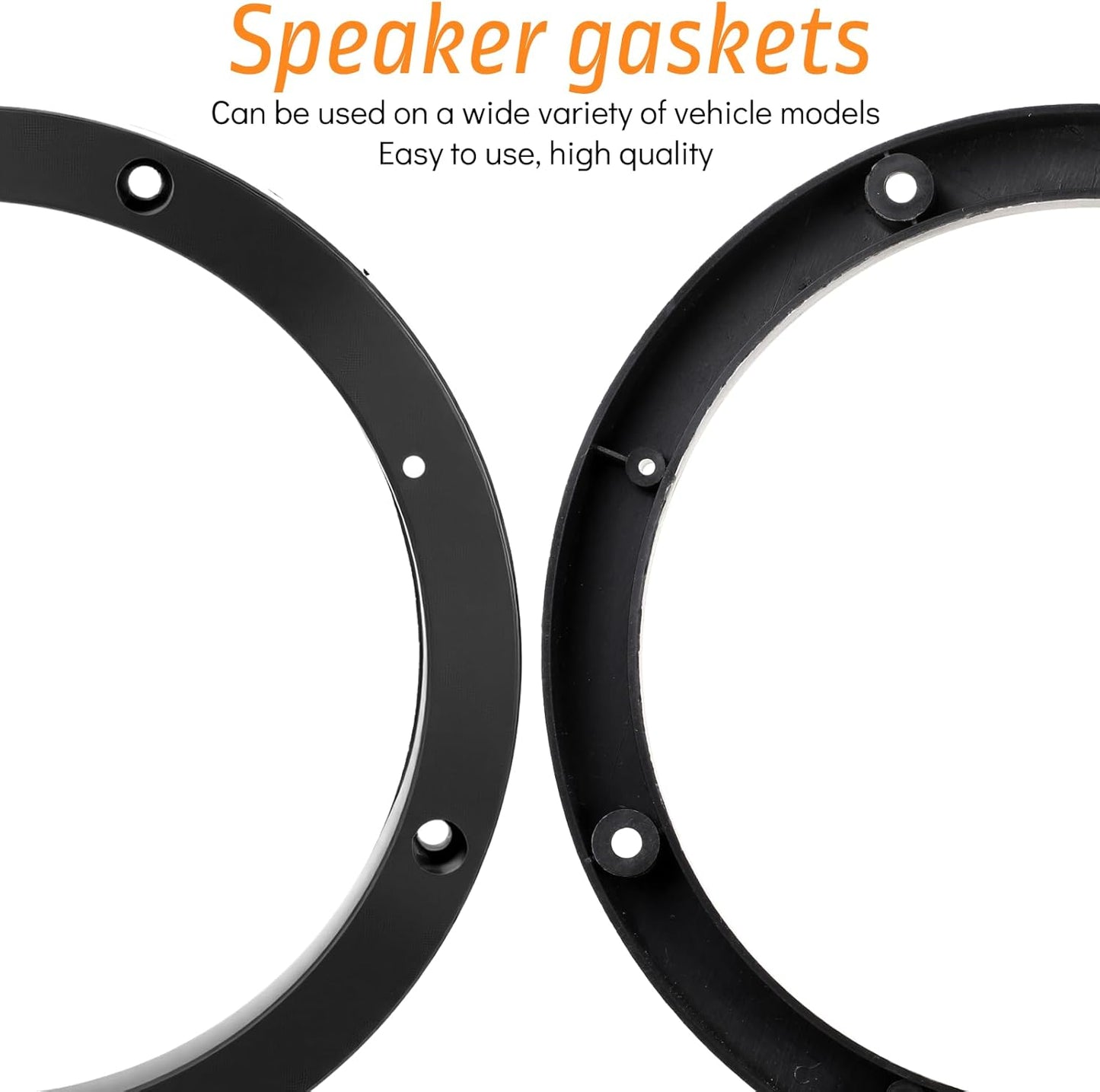 Vin Beauty 2 Pcs 6.5 Speaker Spacer Enhance Sound Quality 6.5 Inch Speaker Spacer 1 Inch No Cutting and Drilling Adaptor Subwoofer, Universal Rings Fixed Speakers for Most Cars