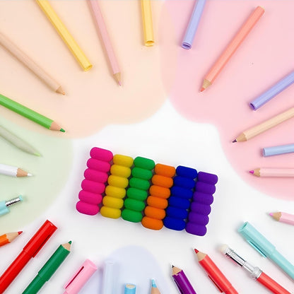 10Pcs Random Color Soft Foam Pencil Grips, Pen Grippers for Diamond Painting Pens Drill Pen, Pencil Cushion Drawing Pens for Drawing Writing Kids Toddlers Adults Arthritis
