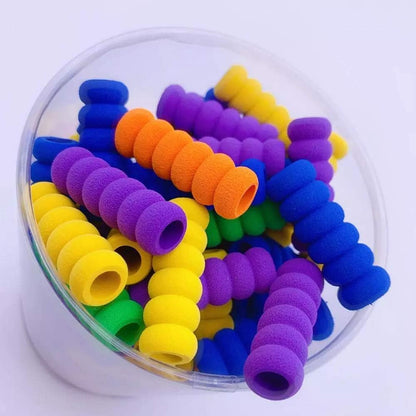 10Pcs Random Color Soft Foam Pencil Grips, Pen Grippers for Diamond Painting Pens Drill Pen, Pencil Cushion Drawing Pens for Drawing Writing Kids Toddlers Adults Arthritis