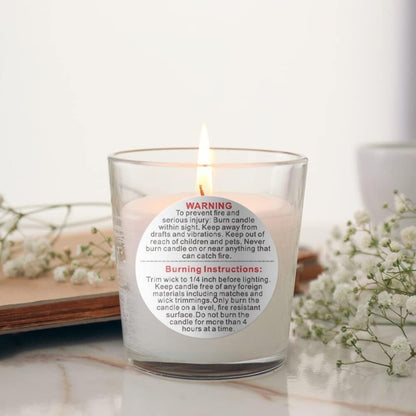 500 Pieces White Candle Warning Labels Candle Jar Container Stickers Candle Safety Stickers Decal Candle Warning Labels Stickers for Candle Making DIY Candle Jars and Tins Candle Making (1 inch)
