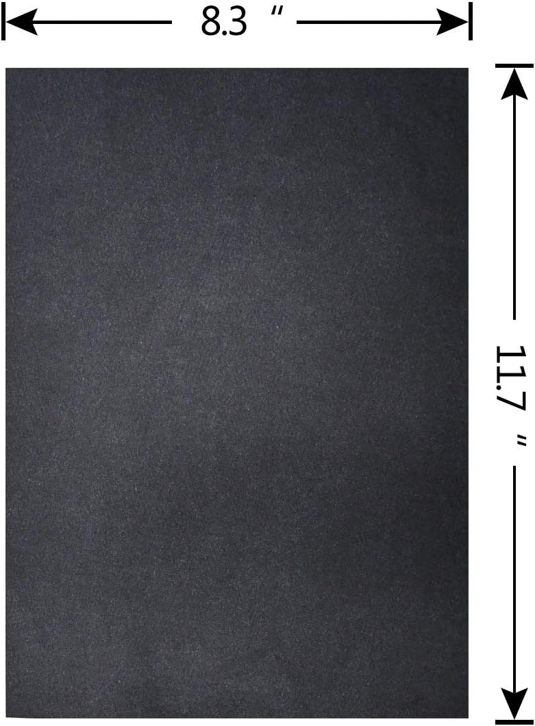100 Sheets Carbon Transfer Paper Tracing for DIY Wood Working Canvas and Other Art Craft Surfaces Graphite & 5 Pieces Ball Embossing Stylus Black (8.3 x 11.7 Inches)