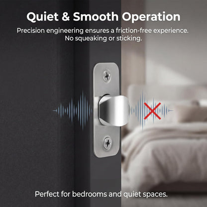Adjustable Deadlatch 2-3/8''(60mm) or 2-3/4''(70mm), Adjustable Door Latch Entry Door Lock 45° Turning Angle Replacement Part Latch and Strike with Dust Box, Universal Smart Doors Lock Deadlatch