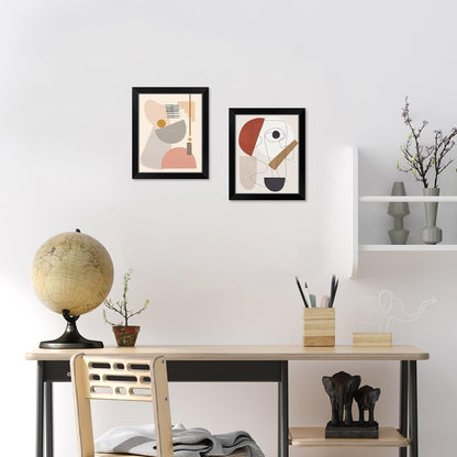 8x10 Picture Frame, Black Poster Frame with HD Plexiglass, Display Pictures 5x7 with Mat or 8x10 Without Mat, Photo Frames Collage for Tabletop or Wall Display, 2 Pack