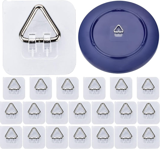 Wall Hangers 20 Pack - Vertical Plate Holders, Adhesive Picture Hanger for Wall Decoration