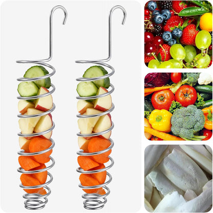 2 Pack Millet Spray Holder for Parrots, Parakeet Treat Sticks Feeder, Natural Millet Treats Stiks Bars for Birds, Includes Cuttlebone and Calcium Block for Healthy Chewing and Play, Silver