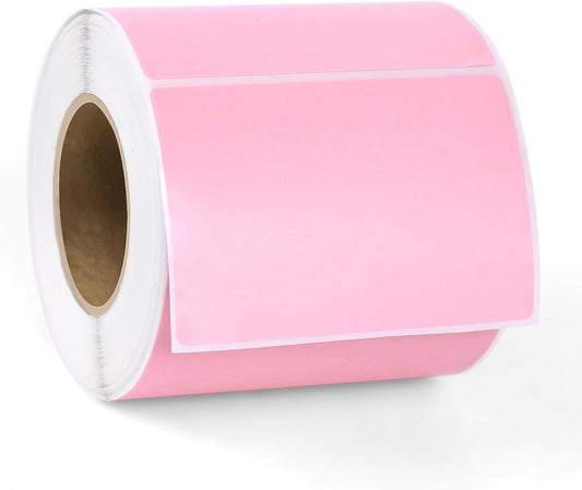 3"x2" Inch Thermal Printer Labels - Adhesive Waterproof Address and Barcode Stickers for Laser/Inkjet Printers, Ideal for Small Business Shipping&Inventory(500PCS, Pink)