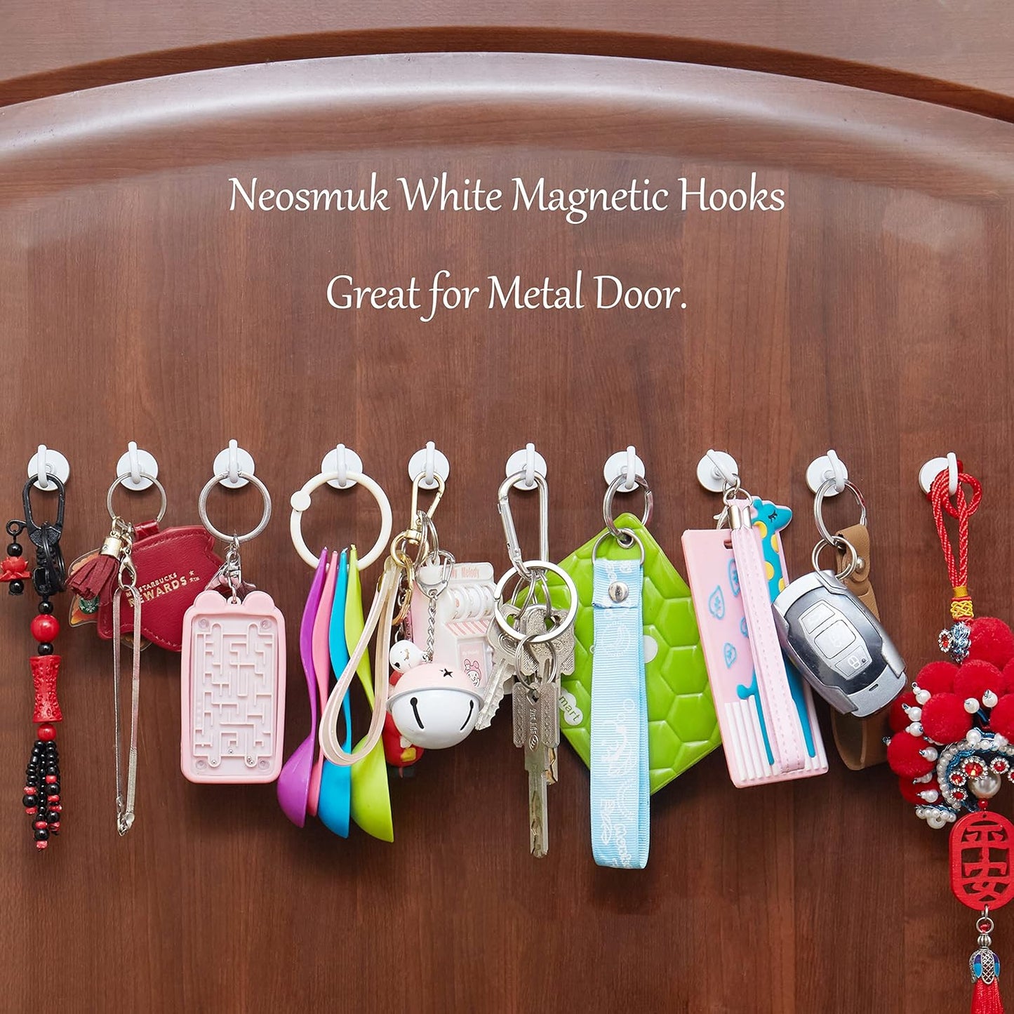 Magnetic Hooks, Cruise Ship Essentials, 30lb+ Heavy Duty Magnetic Hooks for Cruise Cabins, Refrigerator, Grill, Hanging, and Travel | Extra Strong Must-Haves Magnet Hook(White,Pack of 12)