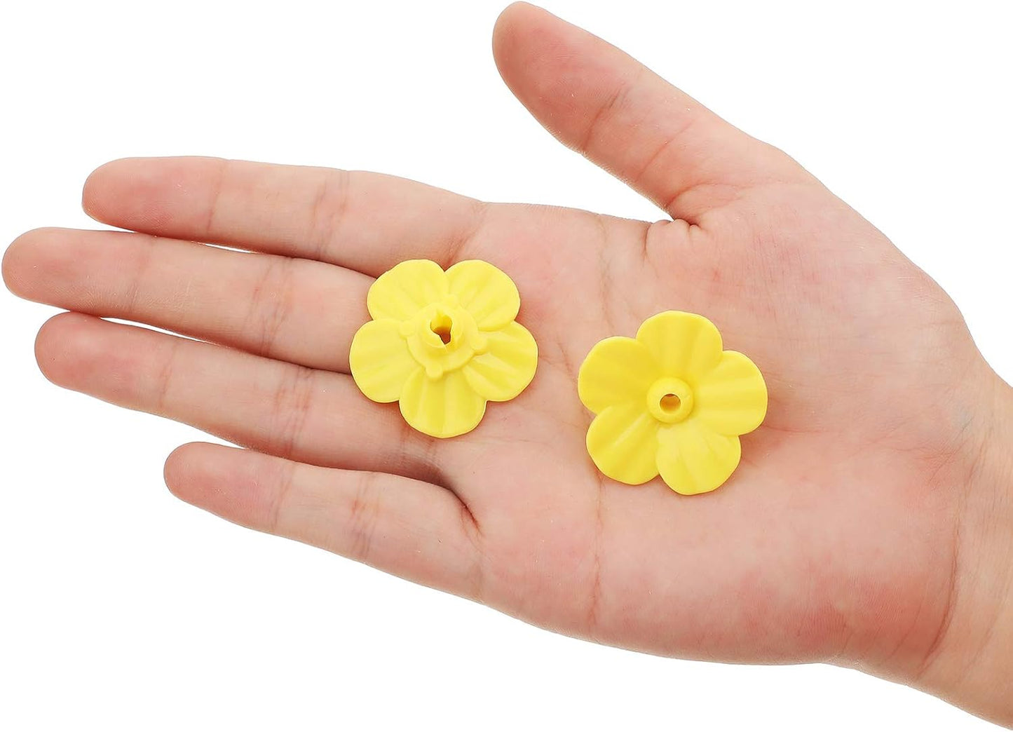 16 Pieces Hummingbird Feeders Replacement Flowers, Feeding Ports Pet Bird Feeder Replacement Parts Bee Guards for Outdoors Hanging Hummingbird Feeder, Fit in 7 mm/ 0.28" Holes(Yellow)