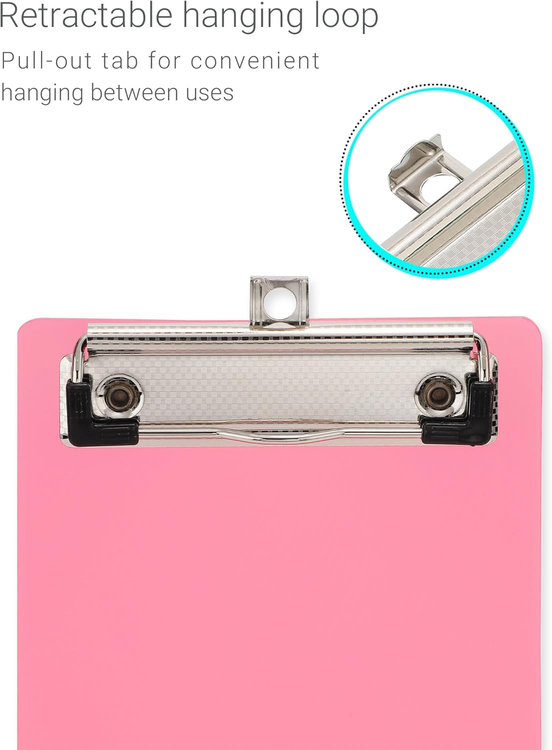 Mini Clipboards, 4.7x7.3 Inch Portable Plastic Clipboards for Receipts & Orders, Ideal for Warehouse, Office, School & Outdoor Work (5-Pack)