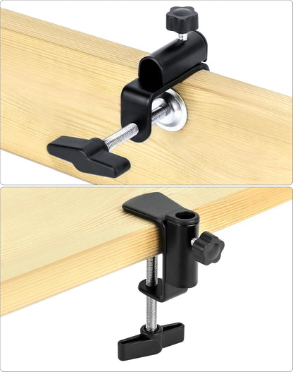 Universal Desk C-Clamp with 1/2" Thread Hole, 4 Pack Adjustable Metal Mounting Table Clamp, Desk Light Clamp Mount Holder for Swing Arm Magnifying Desk Lamp Microphone Camera