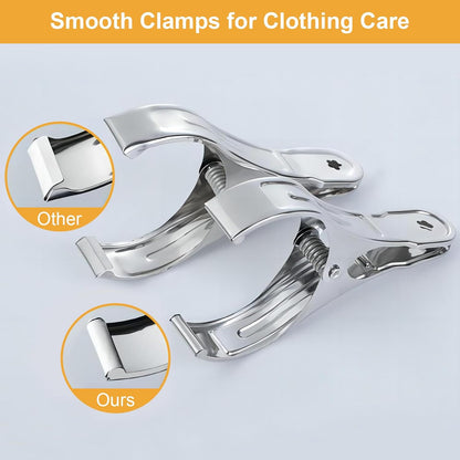 Metal Pool Cover Clips - 10 Pcs Large Beach Towel Chair Clips 5.5 Inch Stainless Steel Clothes Pins Quilt Clamps Windproof for Sunbed Lounge Cruise (14cm)