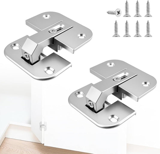 2Pcs 343.90.710 Pie Cut Corner Hinges | Zinc Alloy Adjustable Concealed Replacement Hinges with Screws | Fits SSP 17/19/21, Cabinets & Bifold Doors