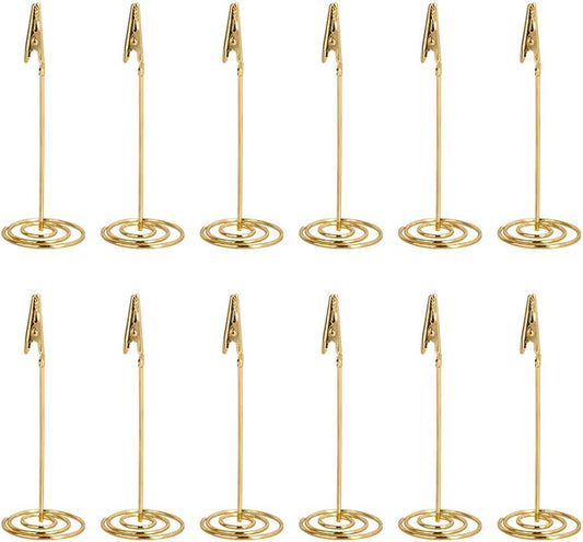 12pcs Place Card Holder Memo Holder Clip Photo Holder Table Number Holder